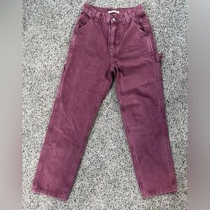 PacSun High Rise Burgundy Carpenter Jeans sz 25 Womens Excellent condition